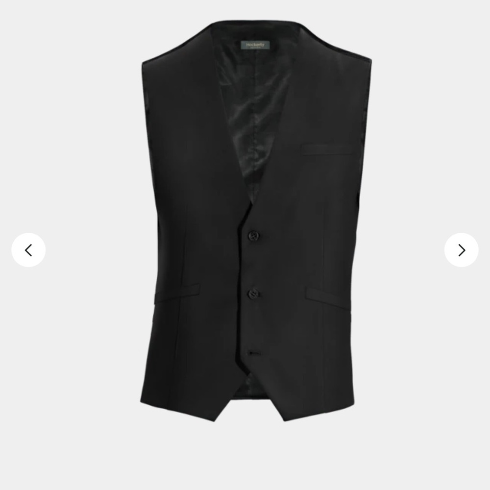 Vestimenta pure wool vest with satin buttons